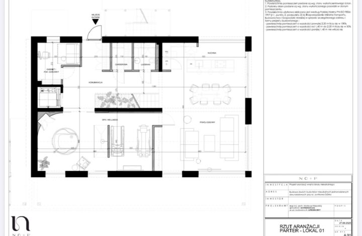 Dwupoziomowy apartament z ogrodem i przeszkleniami