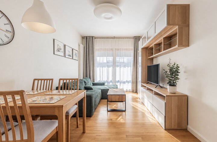 Apartament w Mennica Residence | Taras i garaż