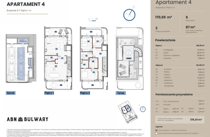 Dwupoziomowy apartament | Biała Droga 15